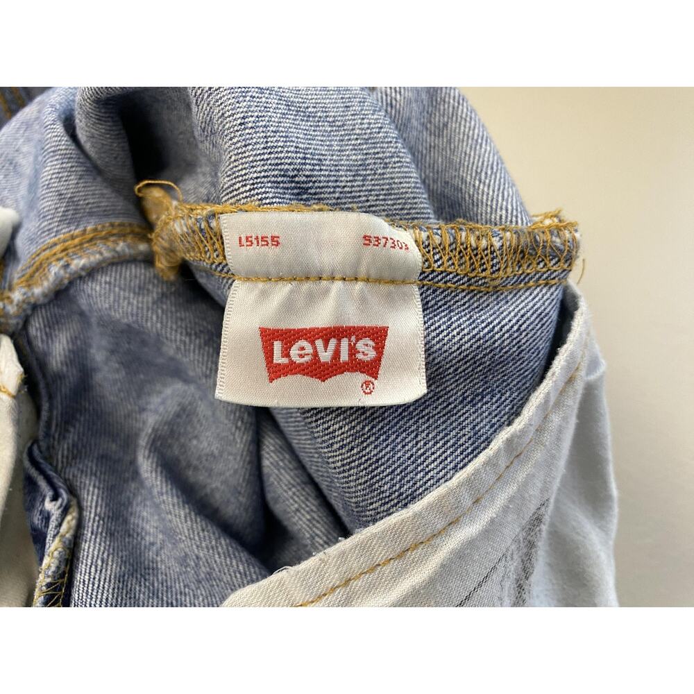 Vintage Y2K Levis 501 Jeans Mens 32x32 Button Fly Blue Straight Leg Medium Wash - Picture 14 of 16